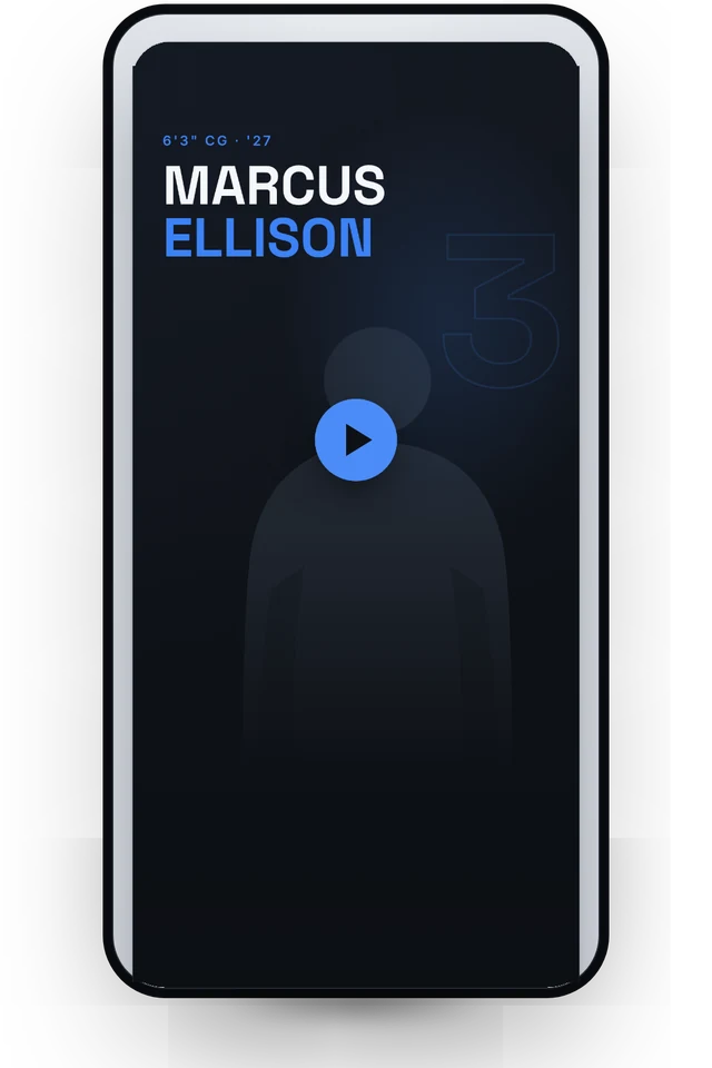An athlete's page shown on a phone